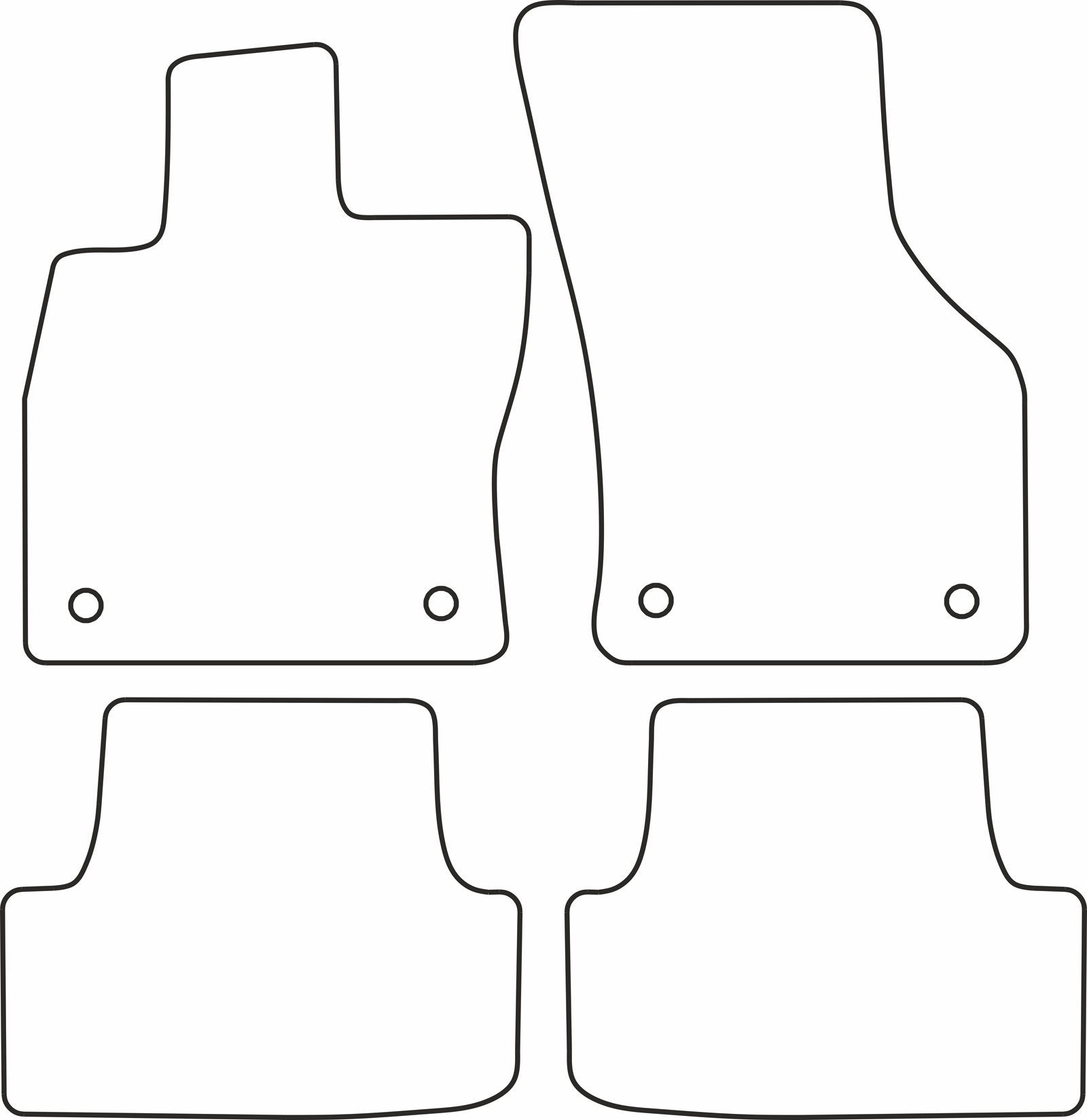 DYWANIKI WELUROWE AUDI A3 5p Sportback (8V) 12>20 *Typ 5