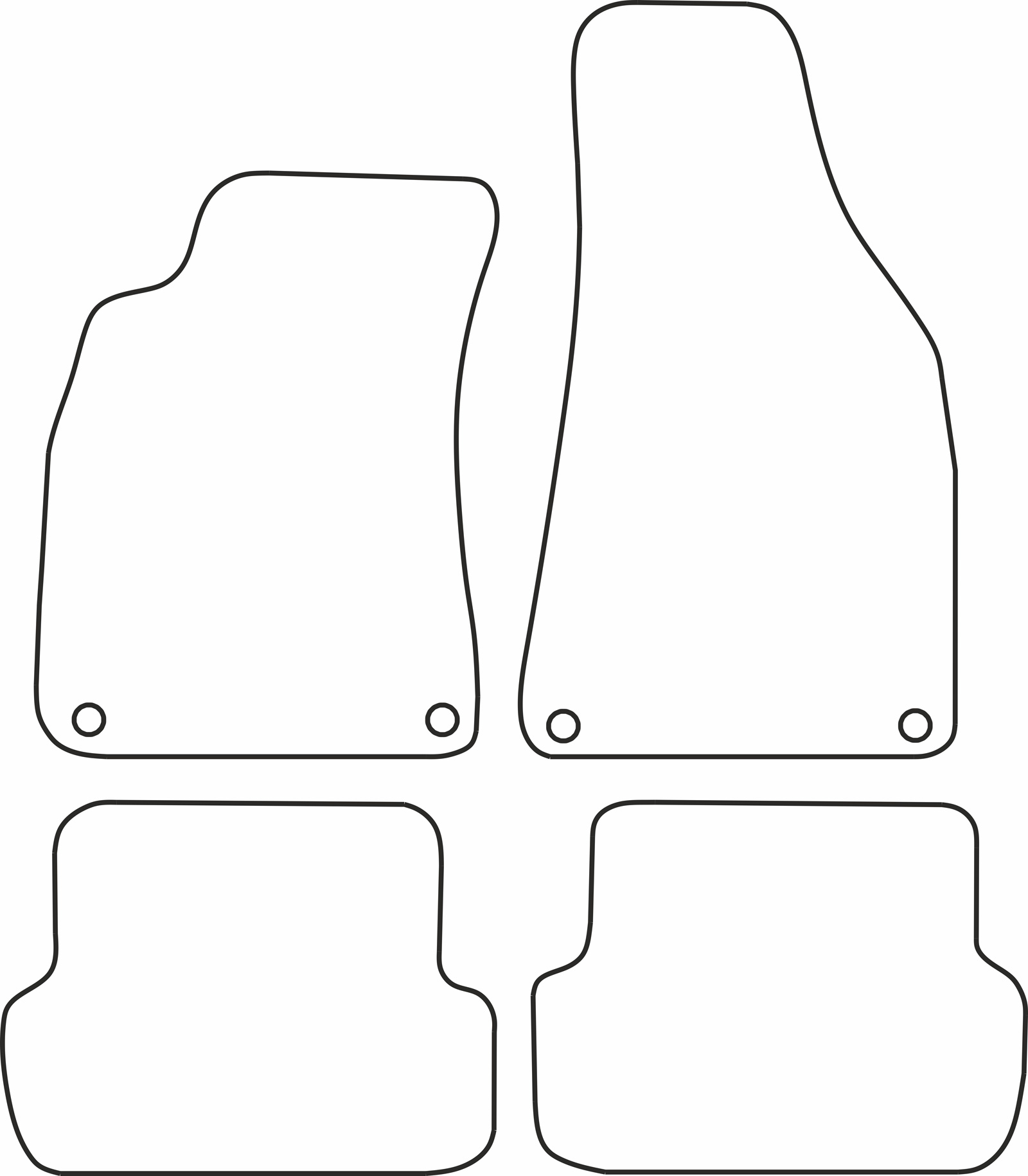 DYWANIKI WELUROWE AUDI A4 4p /Avant /Cabriolet (B6) (B7) 1/01>10/07 *Typ 5