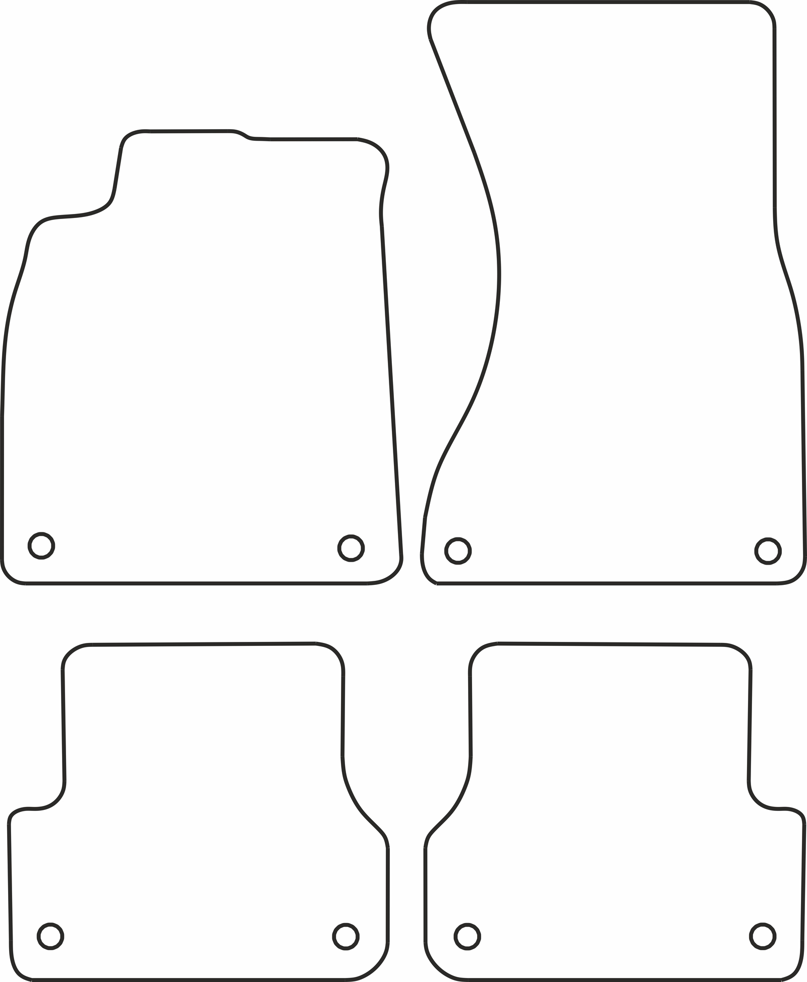 DYWANIKI WELUROWE AUDI A6 4p / Avant (Typ 4G/C7 ) 4/2011>2018 *Typ 5