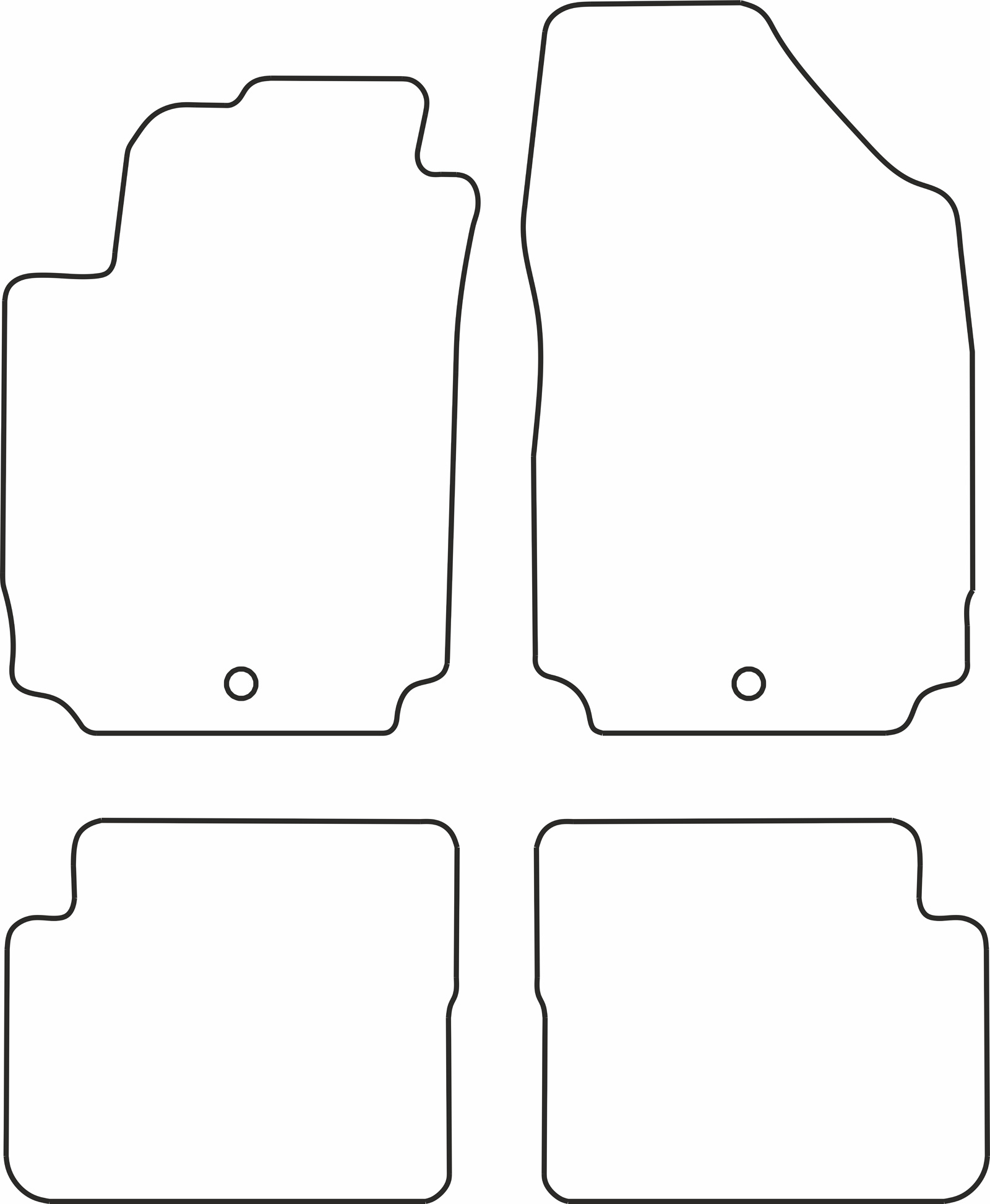 DYWANIKI WELUROWE FIAT STILO 3p 5p sw 1/02>5/08 *Typ 5