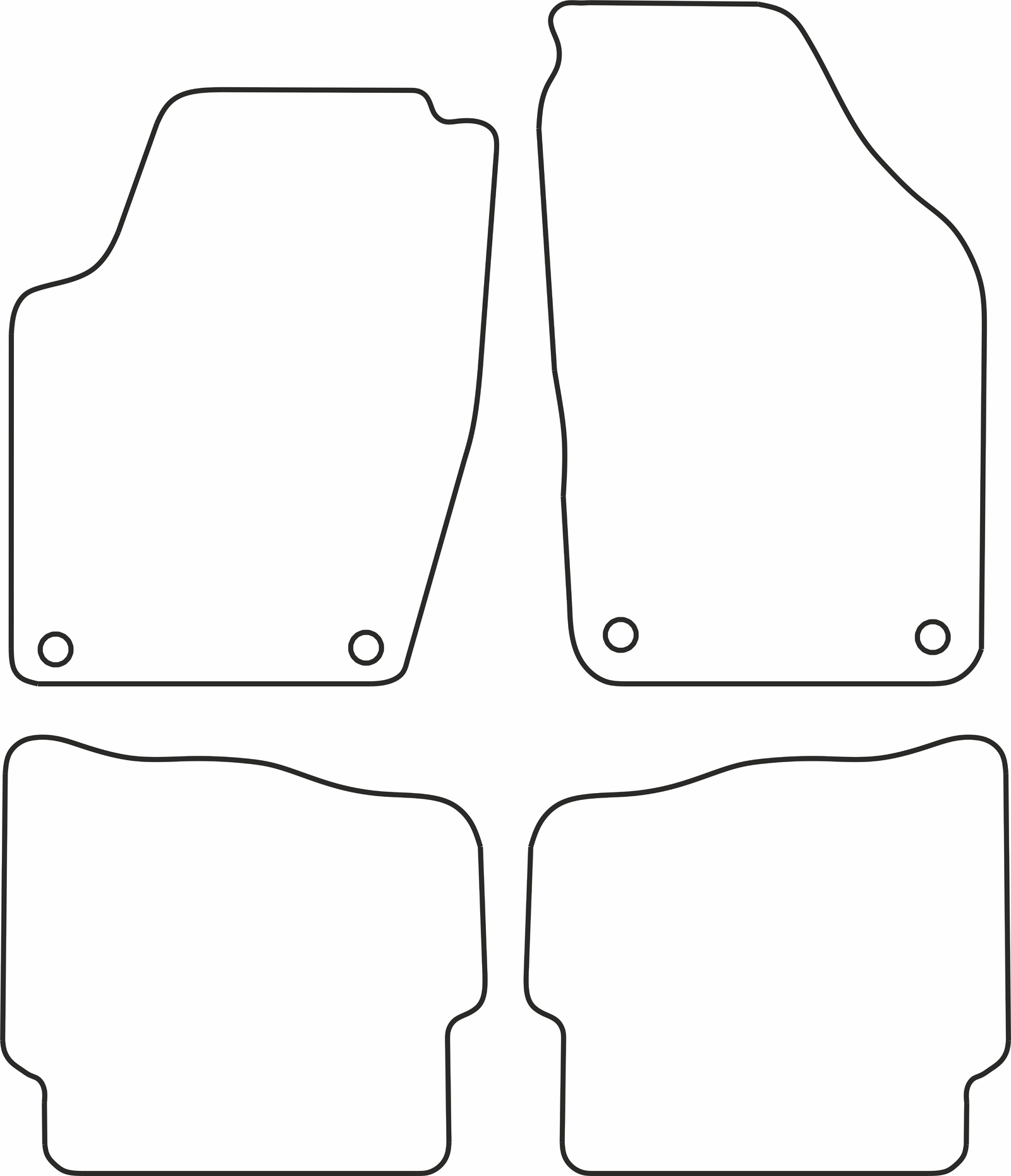 DYWANIKI WELUROWE VW POLO 3p/5p  VW FOX 03>11 11/01>8/09 *Typ 5