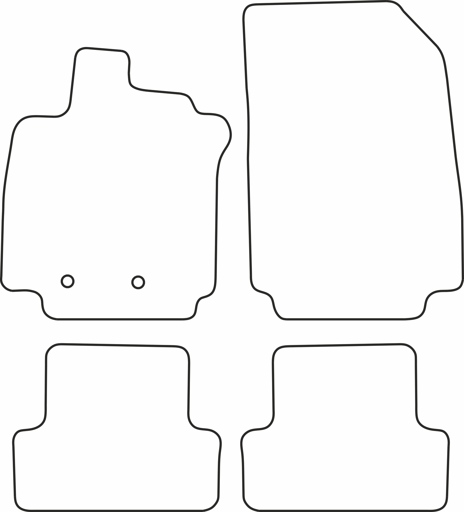 DYWANIKI WELUROWE RENAULT CLIO III 3p/5p 10/05>7/12 *Typ 5