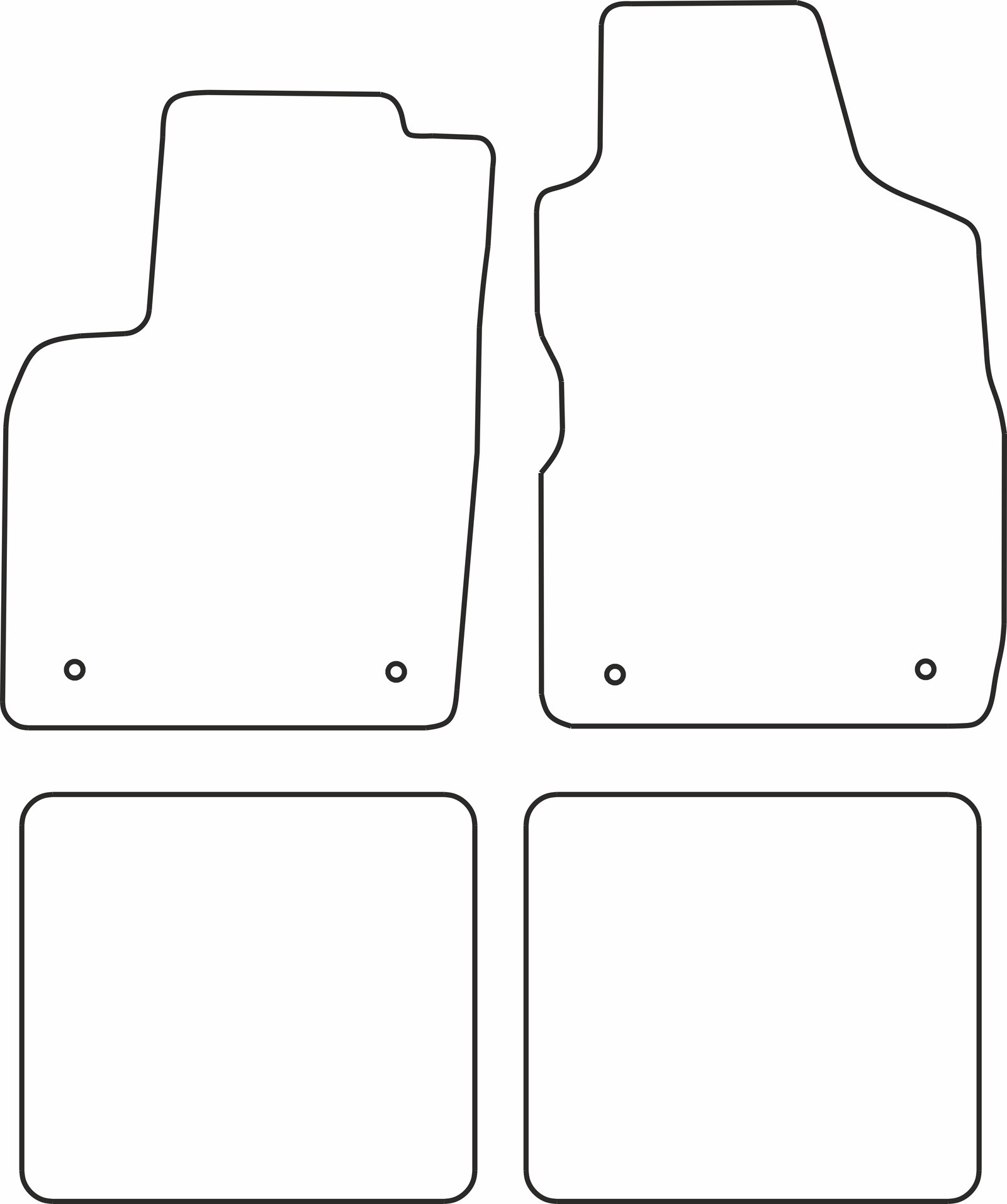DYWANIKI WELUROWE FIAT PANDA II 9/03>12/12 *Typ 5