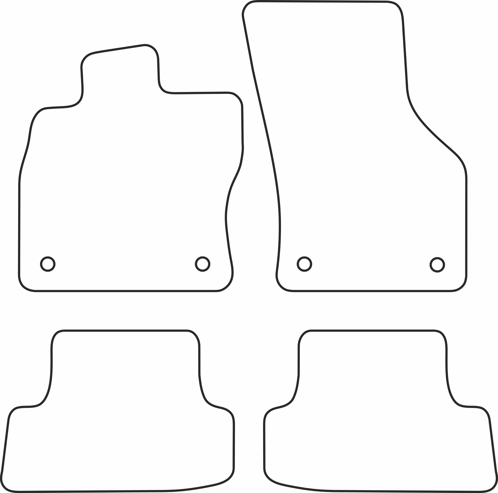 DYWANIKI WELUROWE AUDI A3 3p / A 3 Cabrio (8V) 12>20 *Typ 5