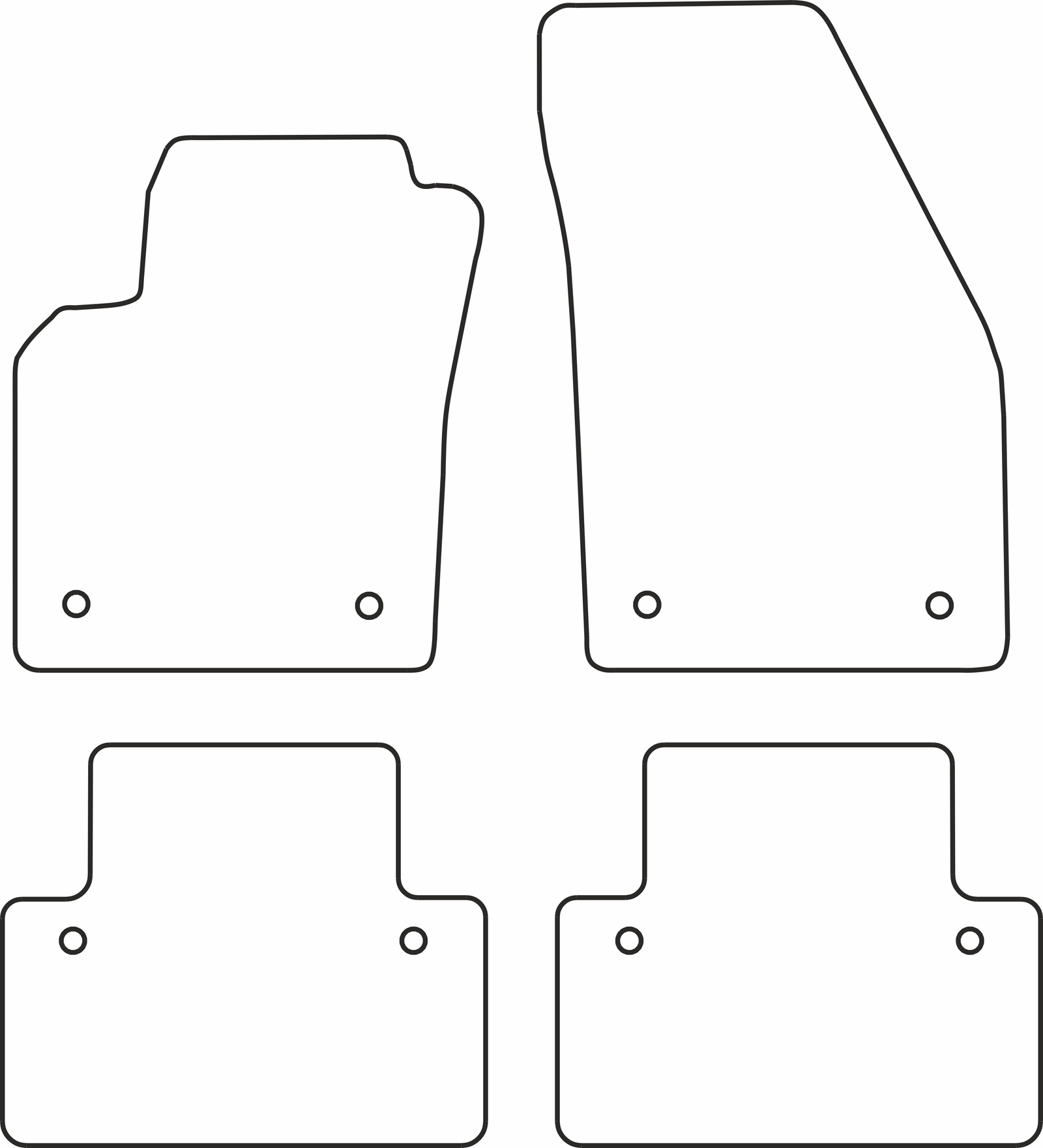 DYWANIKI WELUROWE VOLVO V50 (lift) / S40 2007>2012 *Typ 5