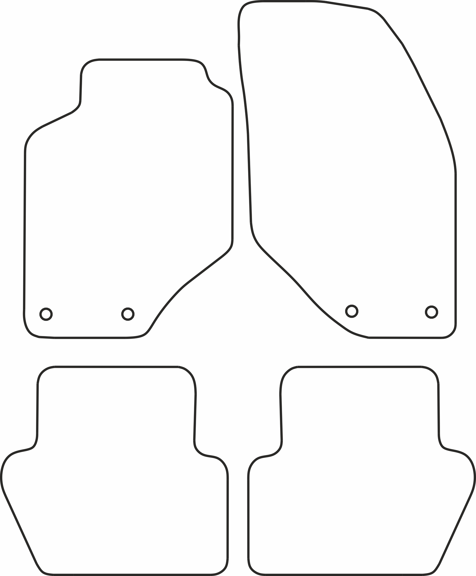 DYWANIKI WELUROWE VOLVO V70 / S70 1997-2001 *Typ 5