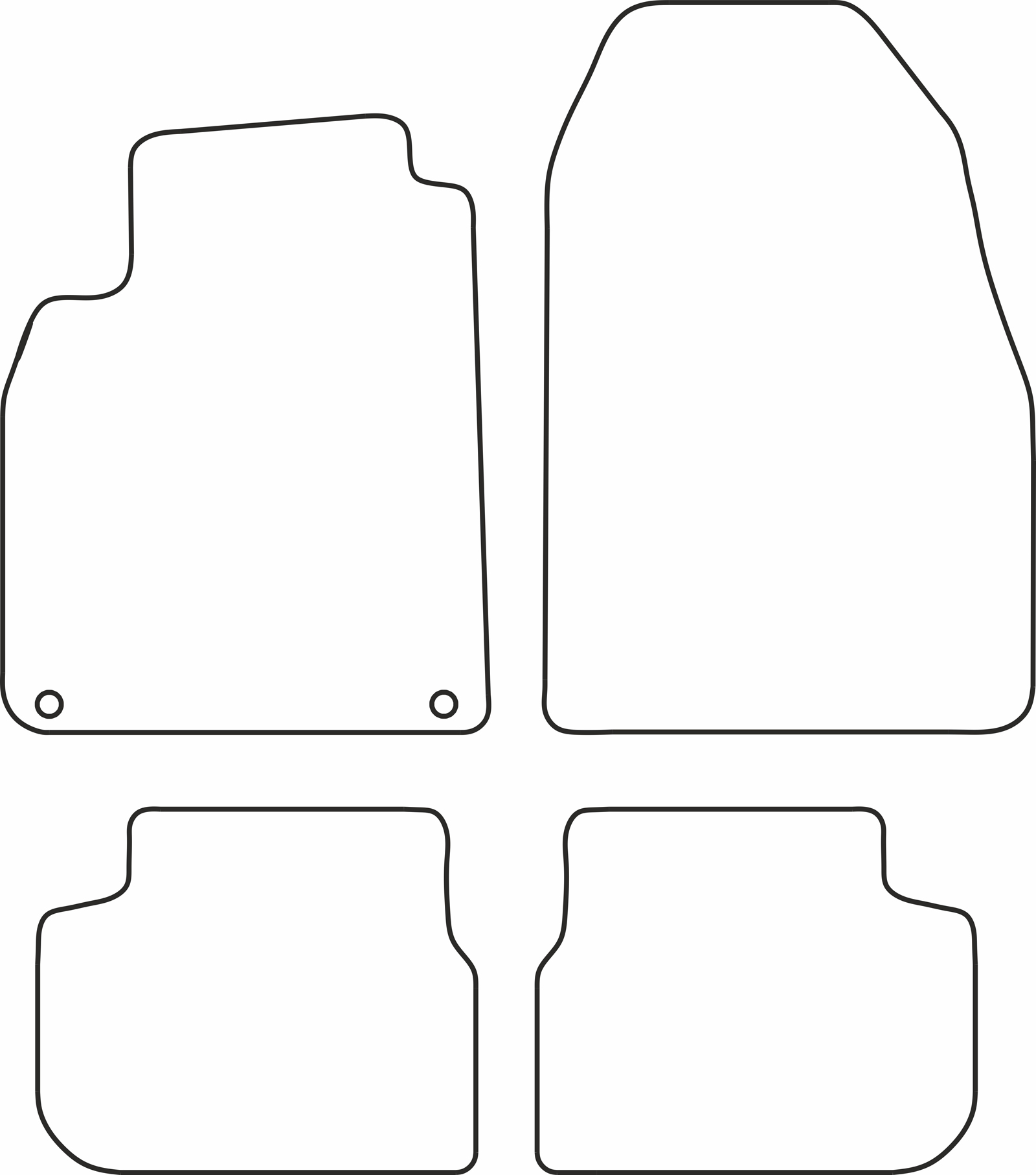 DYWANIKI WELUROWE SAAB 9-3 Convertible 2002>2008 *Typ 5