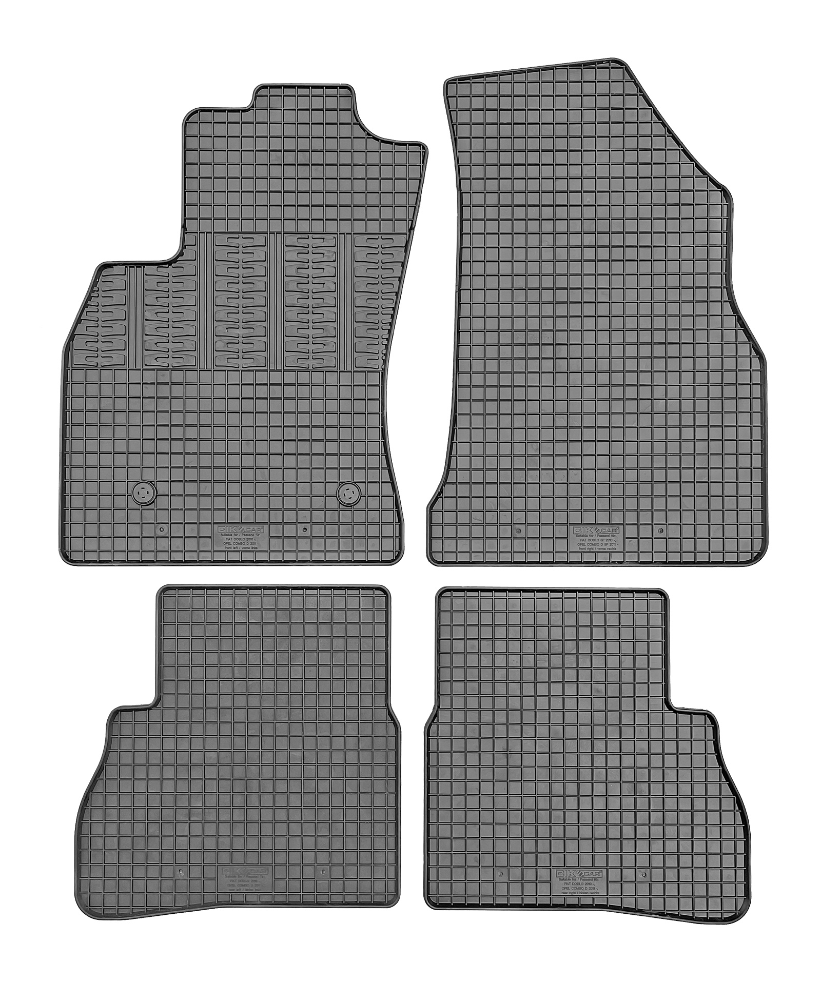 Dywaniki gumowe FIAT Doblo 2009 2012> // OPEL Combo 2012> 5p.