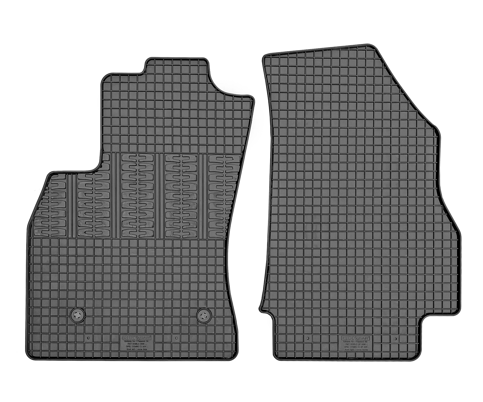 Dywaniki gumowe FIAT Doblo 2009> // OPEL Combo 2012> 2p.