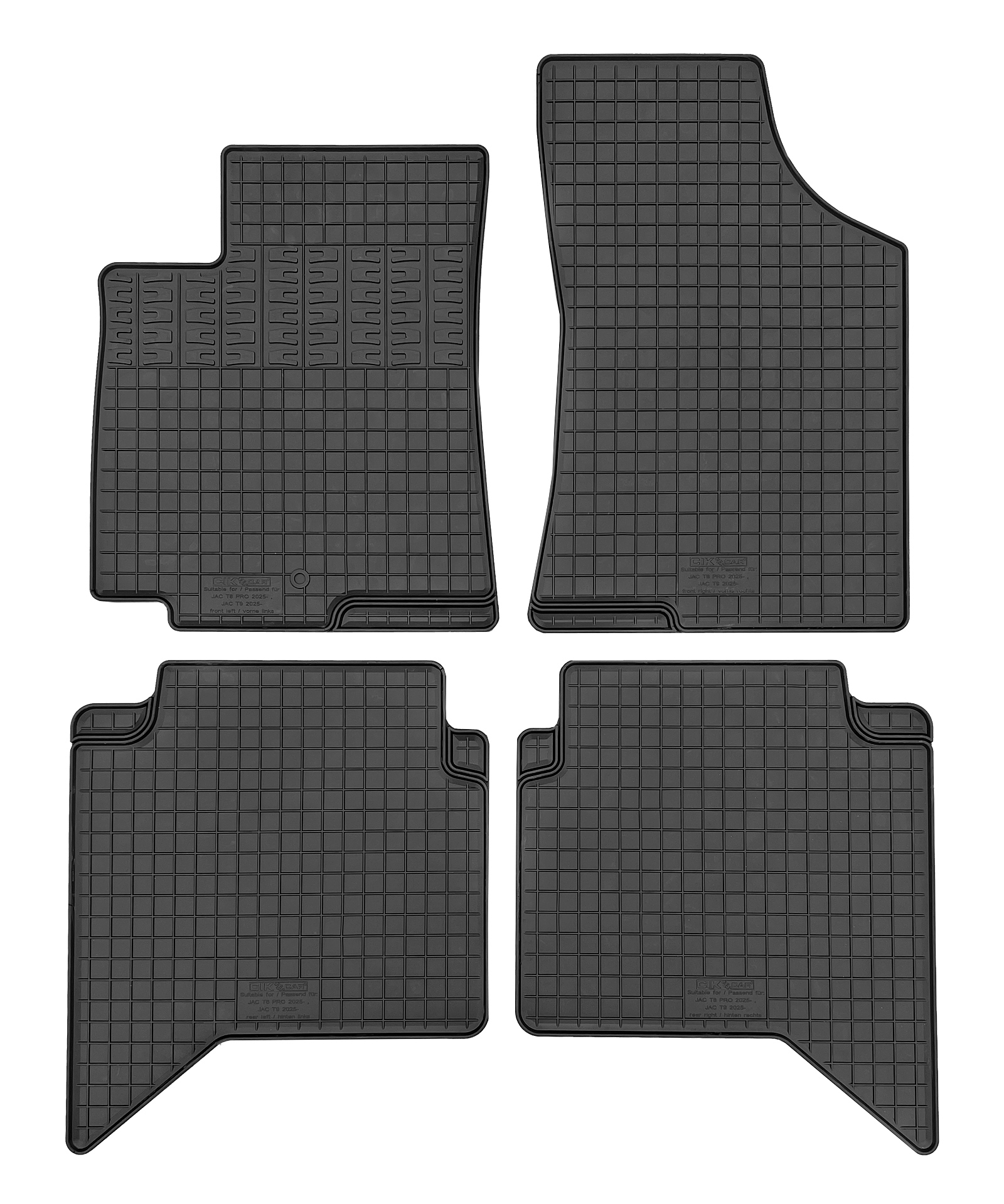 Dywaniki gumowe JAC T8 PRO 2025> // JAC T9 2025>
