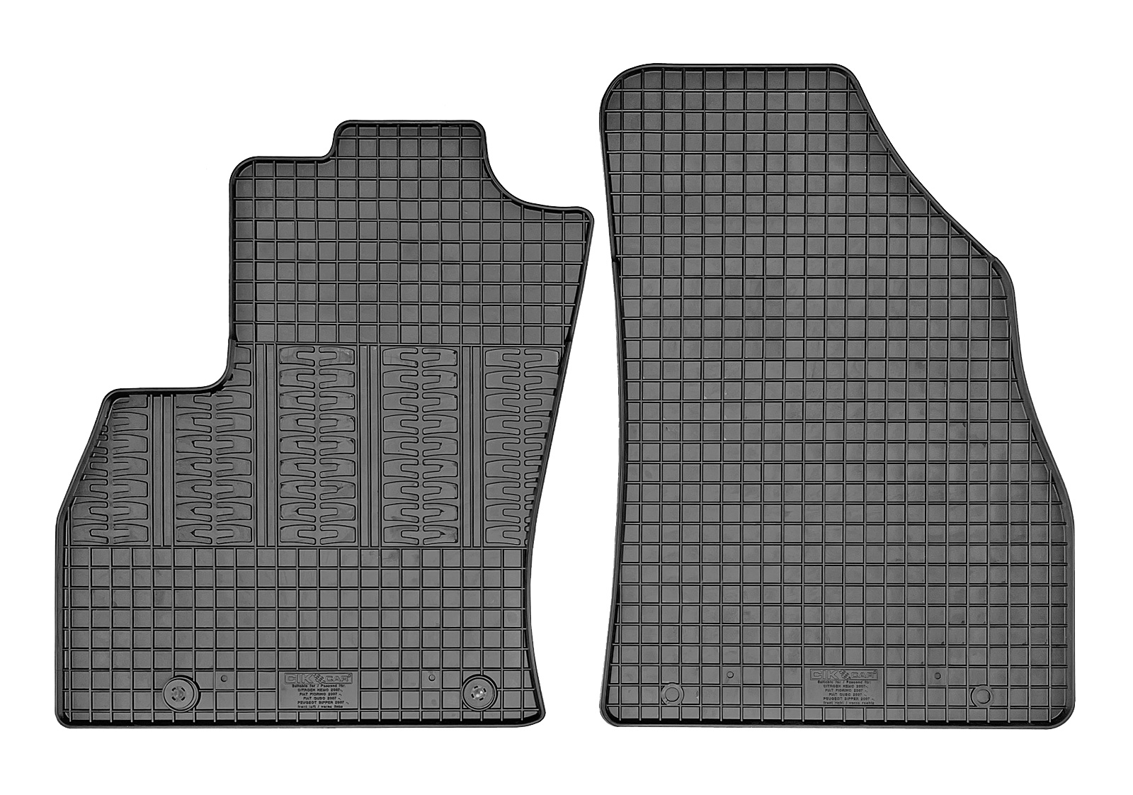 Dywaniki gumowe CITROEN Nemo 2008> 2p. // FIAT Fiorino 2008> 2p. // PEUGEOT Bipper 2008> 2p.