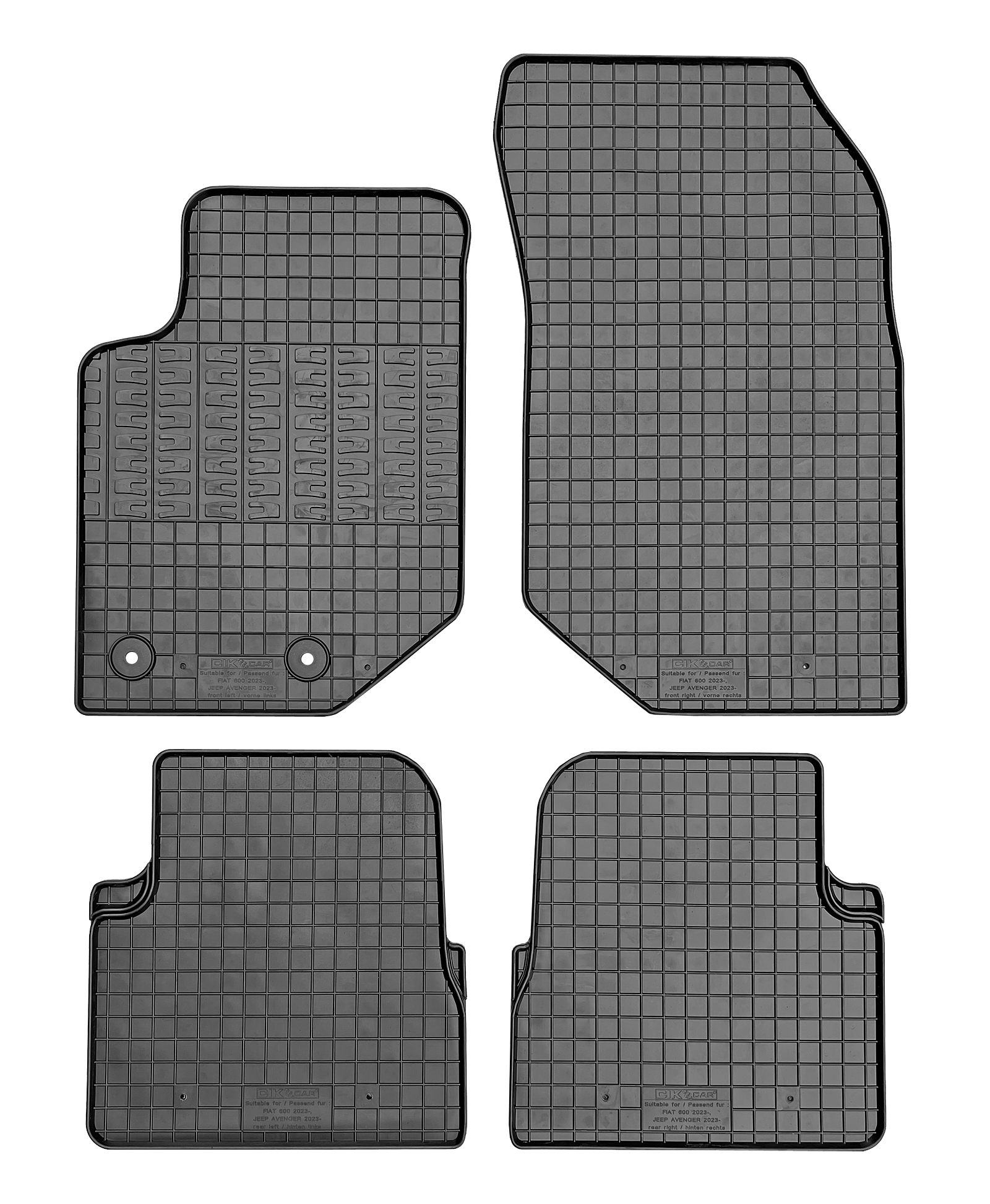 Dywaniki gumowe FIAT 600 2023> Bensine