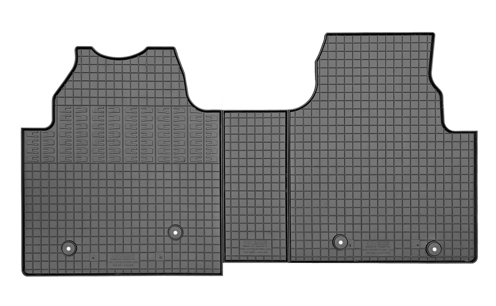 Dywaniki gumowe FORD Custom Tourneo 3p 2023> [I rząd/ first row] furgon dostawczy] personal osobowy