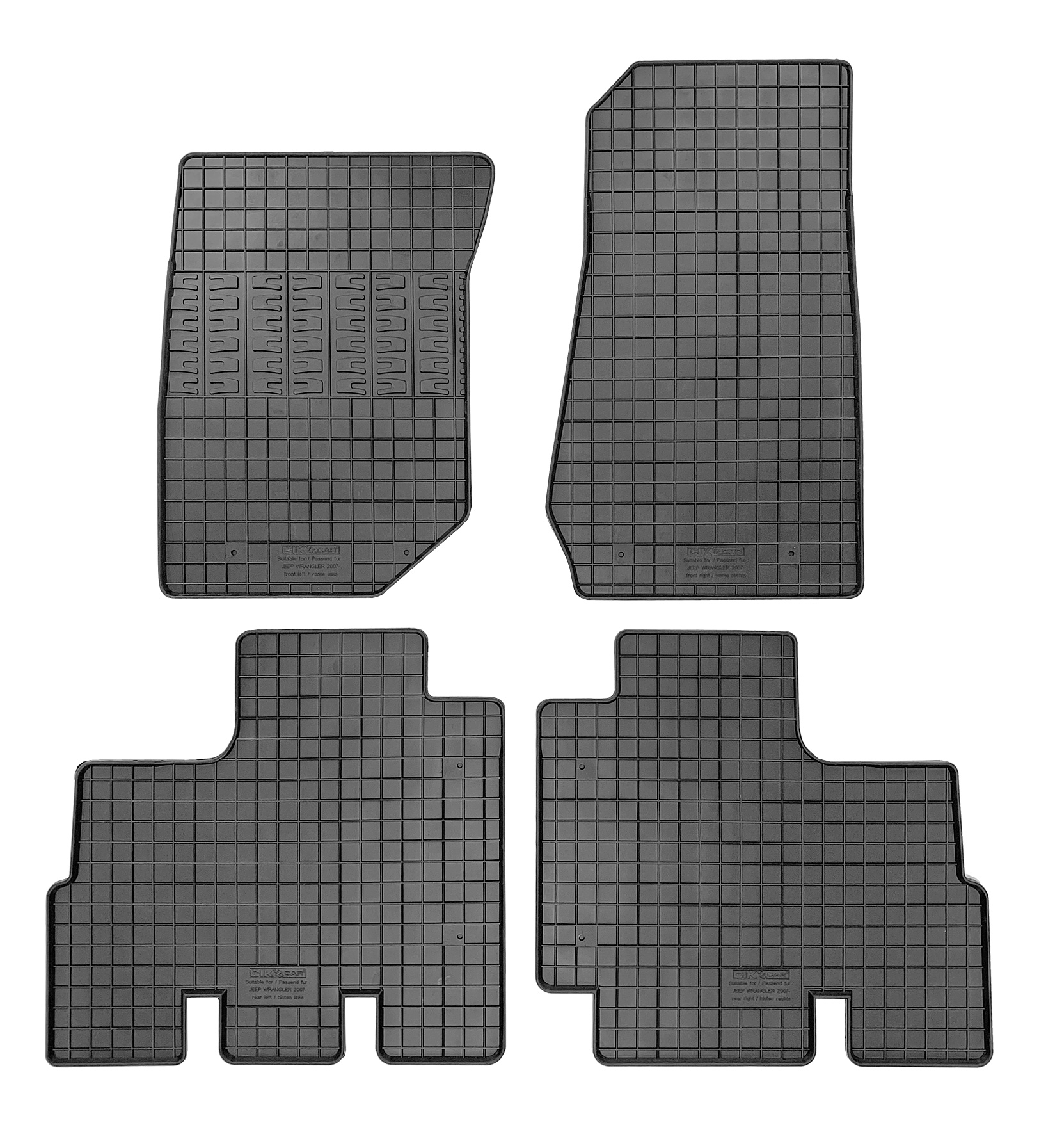 Dywaniki gumowe JEEP WRANGLER III (JK) 2007>2018