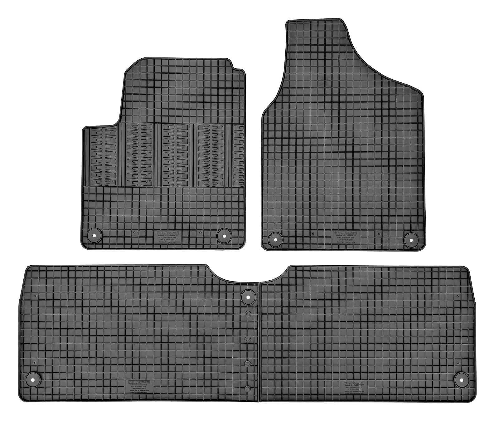 Dywaniki gumowe SEAT Alhambra 2005 2010 // VW Sharan I 2005>2010 5p.