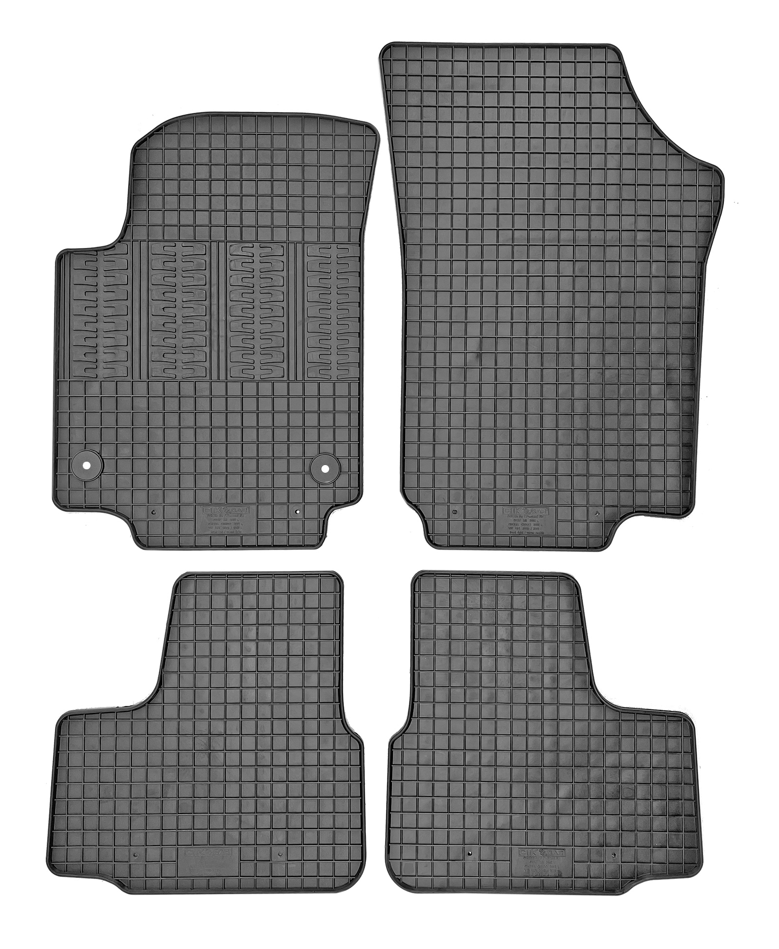 Dywaniki gumowe SEAT Mii 2012> // SKODA Citigo 2012> // VW Up 2012>/ VW Up 2016>