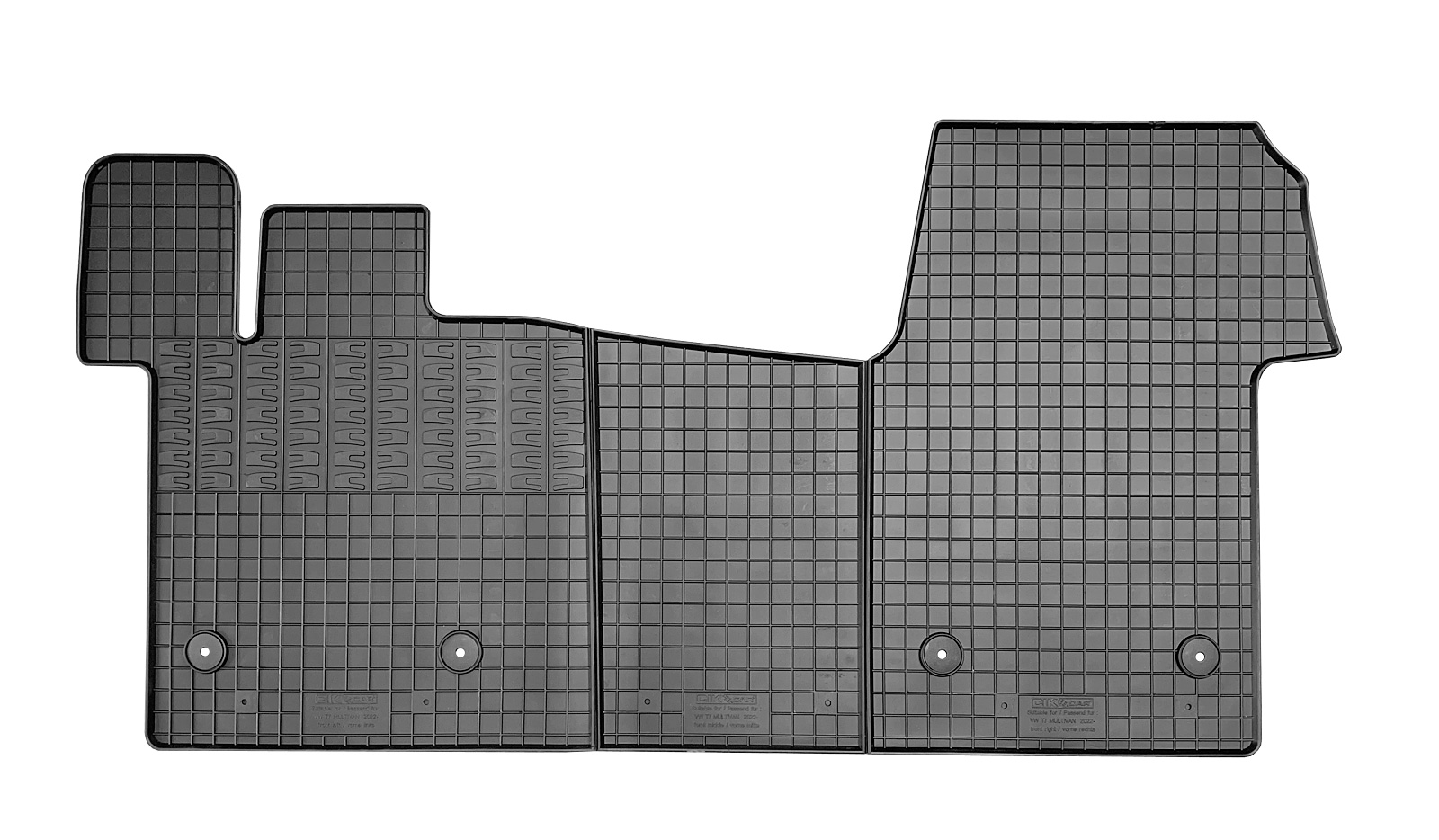 Dywaniki gumowe VW T7 Multivan 2022> ( I rząd / I row ) przody / front fix system